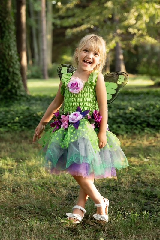 Green Fairy Blooms Deluxe Dress with Wings - Mr Good Times